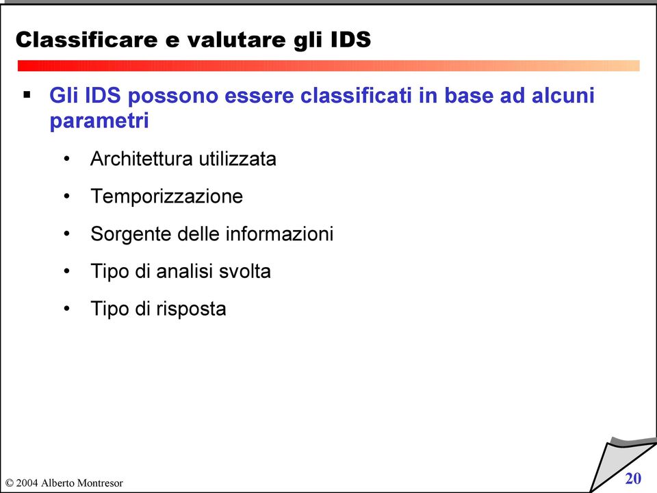 Architettura utilizzata Temporizzazione Sorgente