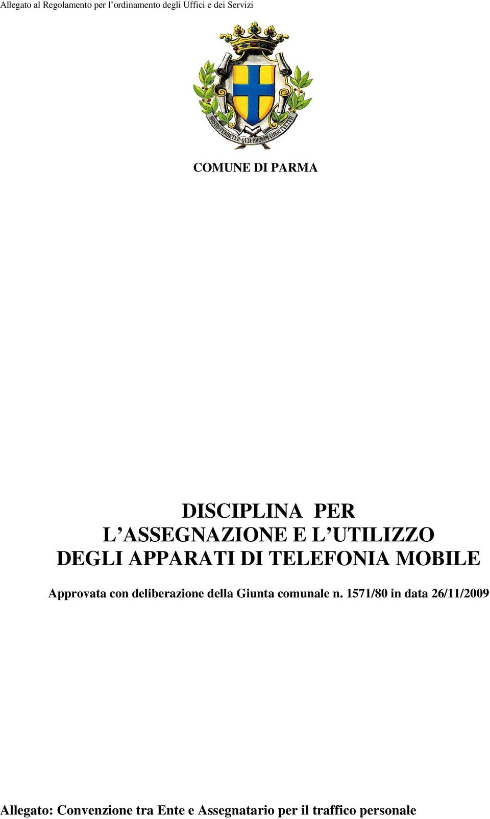 MOBILE Approvata con deliberazione della Giunta comunale n.