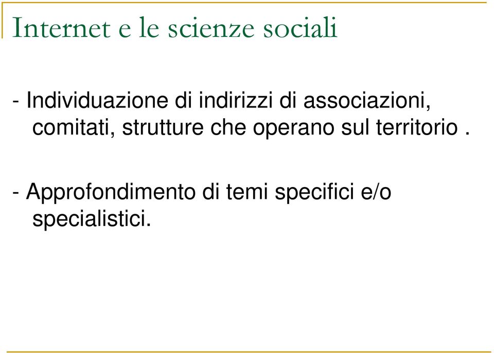 comitati, strutture che operano sul