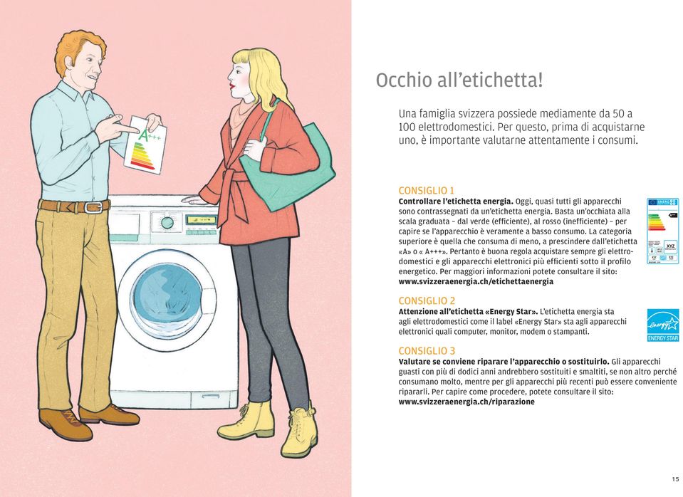 Basta un occhiata alla scala graduata dal verde (efficiente), al rosso (inefficiente) per capire se l apparecchio è veramente a basso consumo.