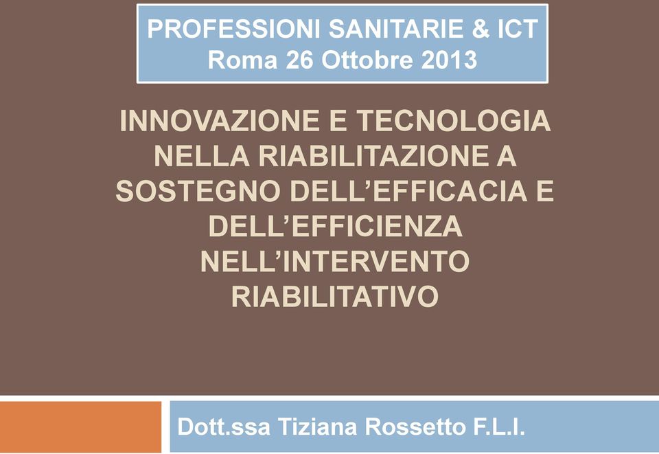 SOSTEGNO DELL EFFICACIA E DELL EFFICIENZA NELL