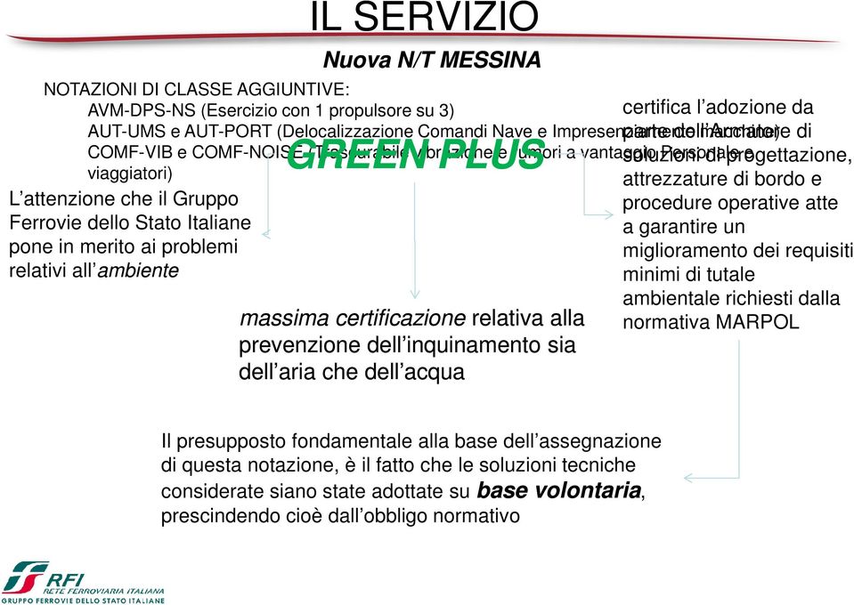 relativi all ambienteambiente Nuova N/T MESSINA GREEN PLUS massima certificazione relativa alla prevenzione dell inquinamento sia dell aria che dell acqua soluzioni di progettazione, attrezzature di