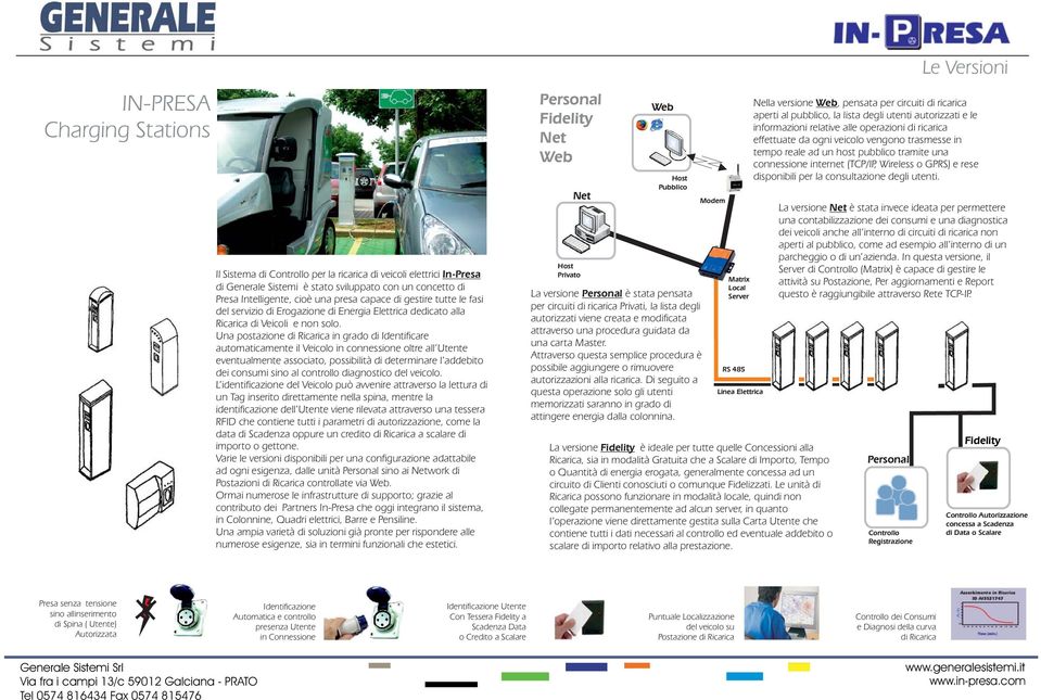 Una postazione di Ricarica in grado di Identificare automaticamente il Veicolo in connessione oltre all Utente eventualmente associato, possibilità di determinare l addebito dei consumi sino al