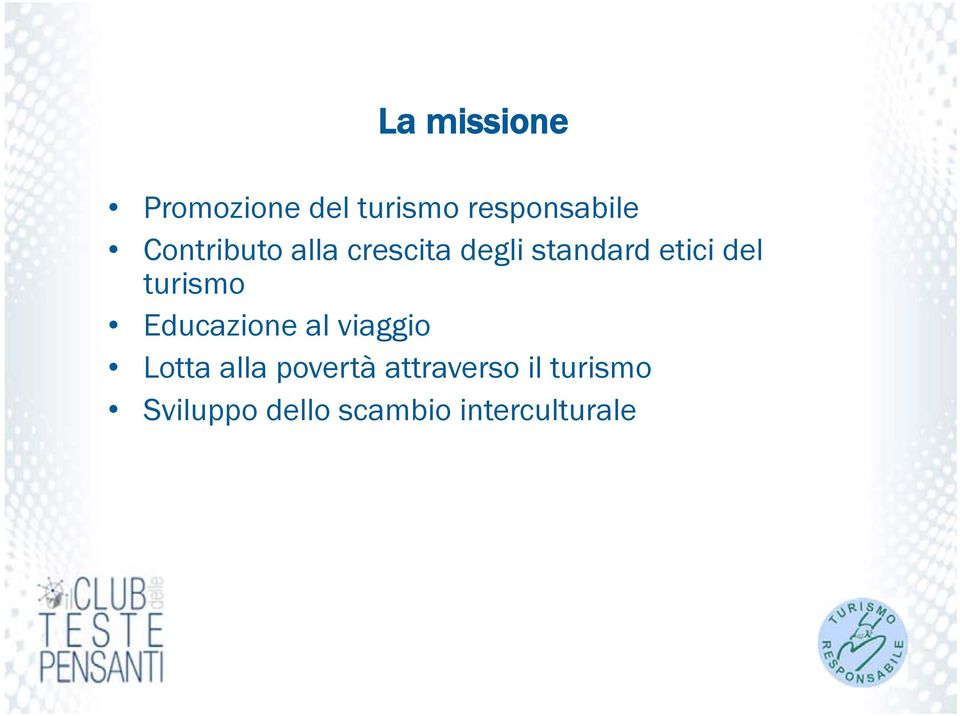 turismo Educazione al viaggio Lotta alla povertà