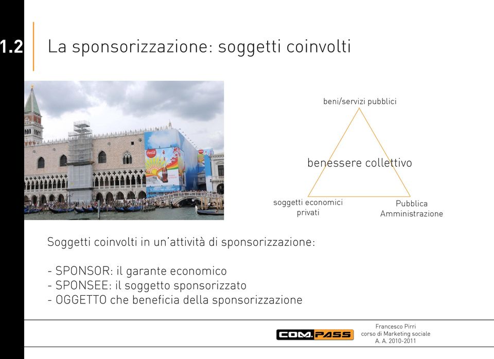 coinvolti in un attività di sponsorizzazione: - SPONSOR: il garante economico