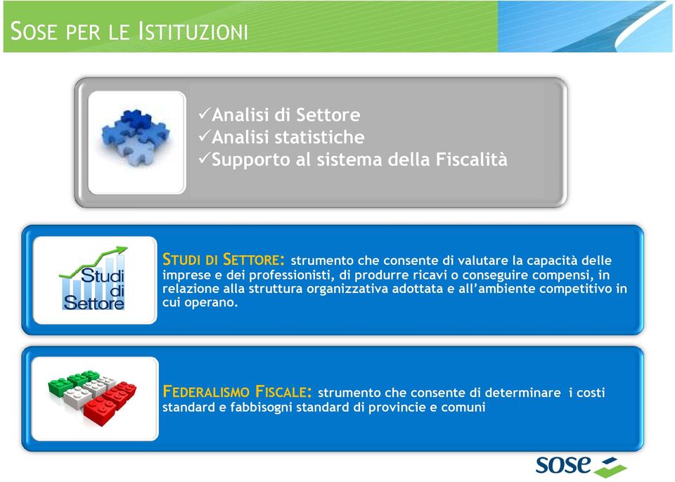 ricavi o conseguire compensi, in relazione alla struttura organizzativa adottata e all ambiente competitivo in cui