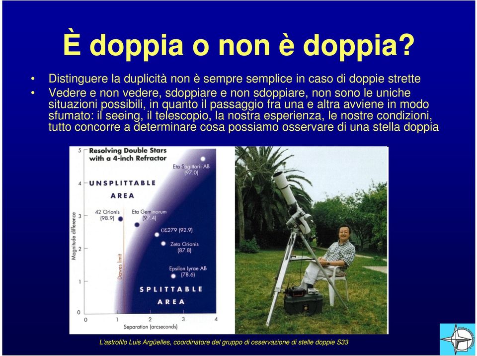 non sono le uniche situazioni possibili, in quanto il passaggio fra una e altra avviene in modo sfumato: il seeing, il