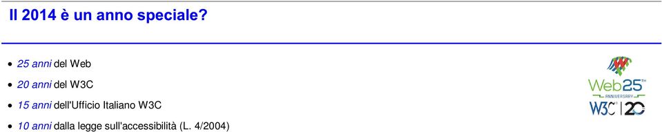 Italiano W3C 10 anni dalla
