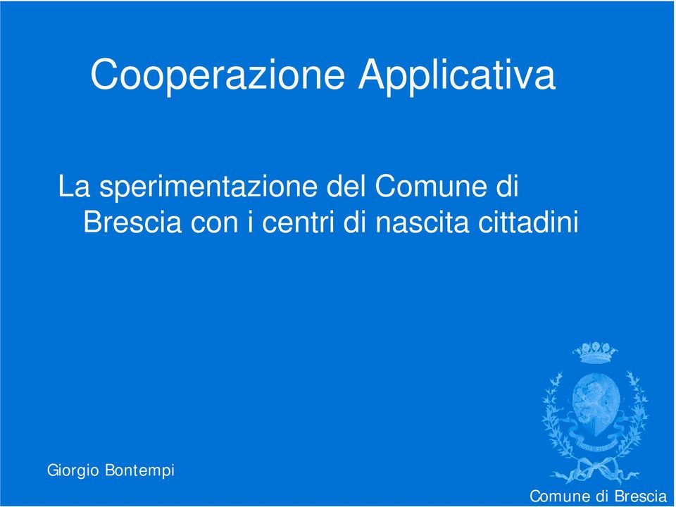 Brescia con i centri di nascita