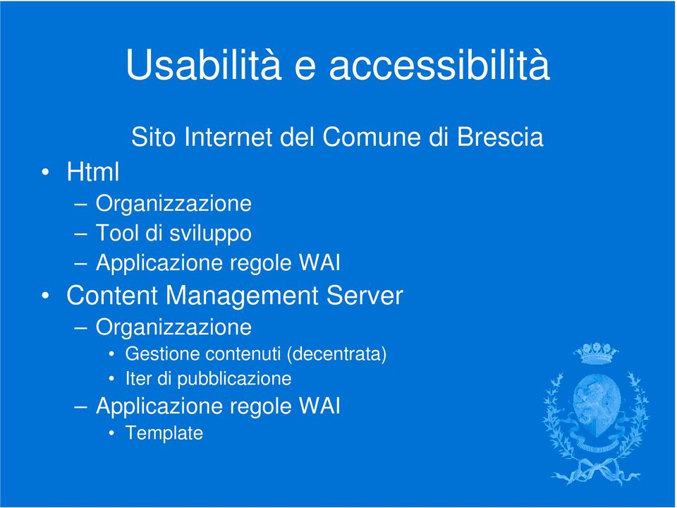 Content Management Server Organizzazione Gestione contenuti