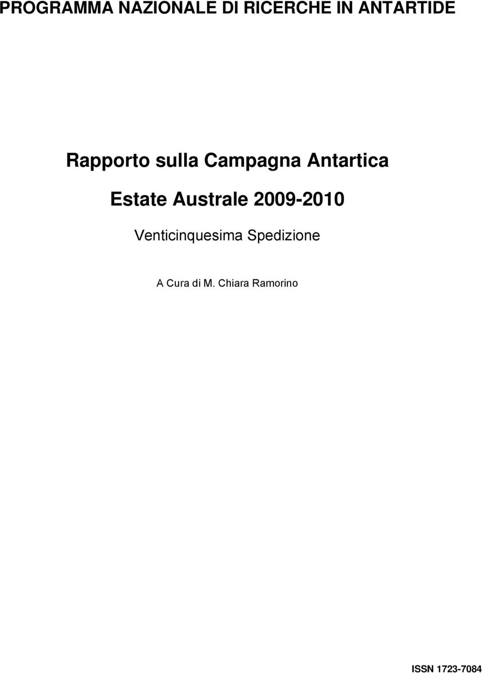 Estate Australe 2009-2010 Venticinquesima