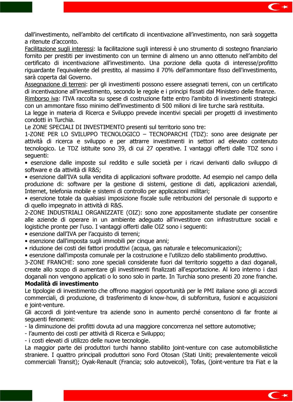 certificato di incentivazione all investimento.