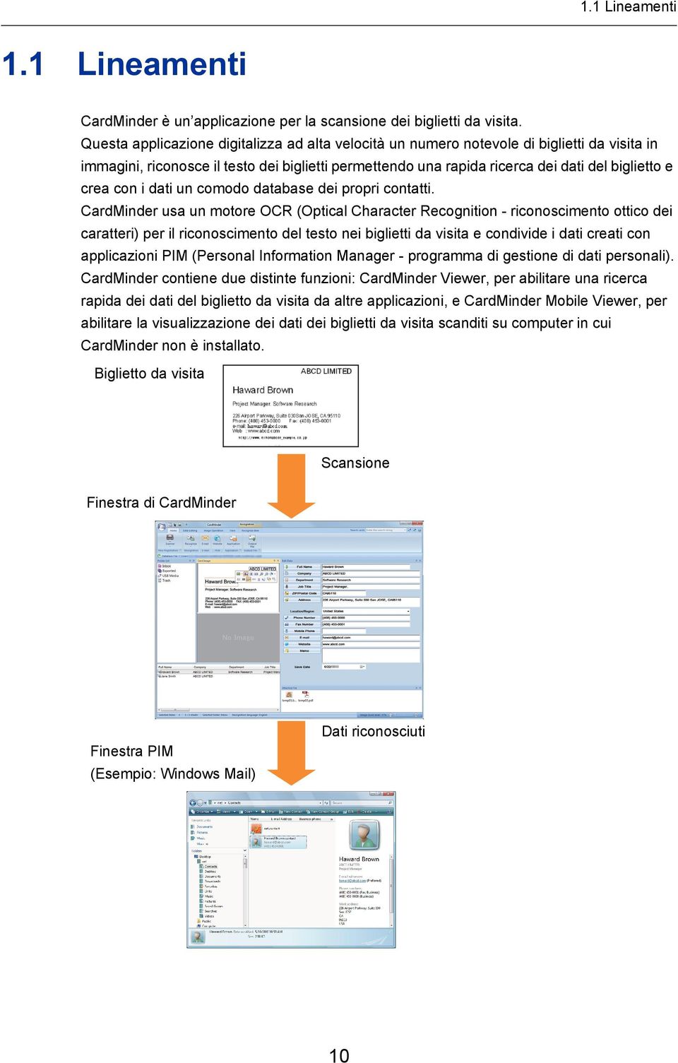 con i dati un comodo database dei propri contatti.