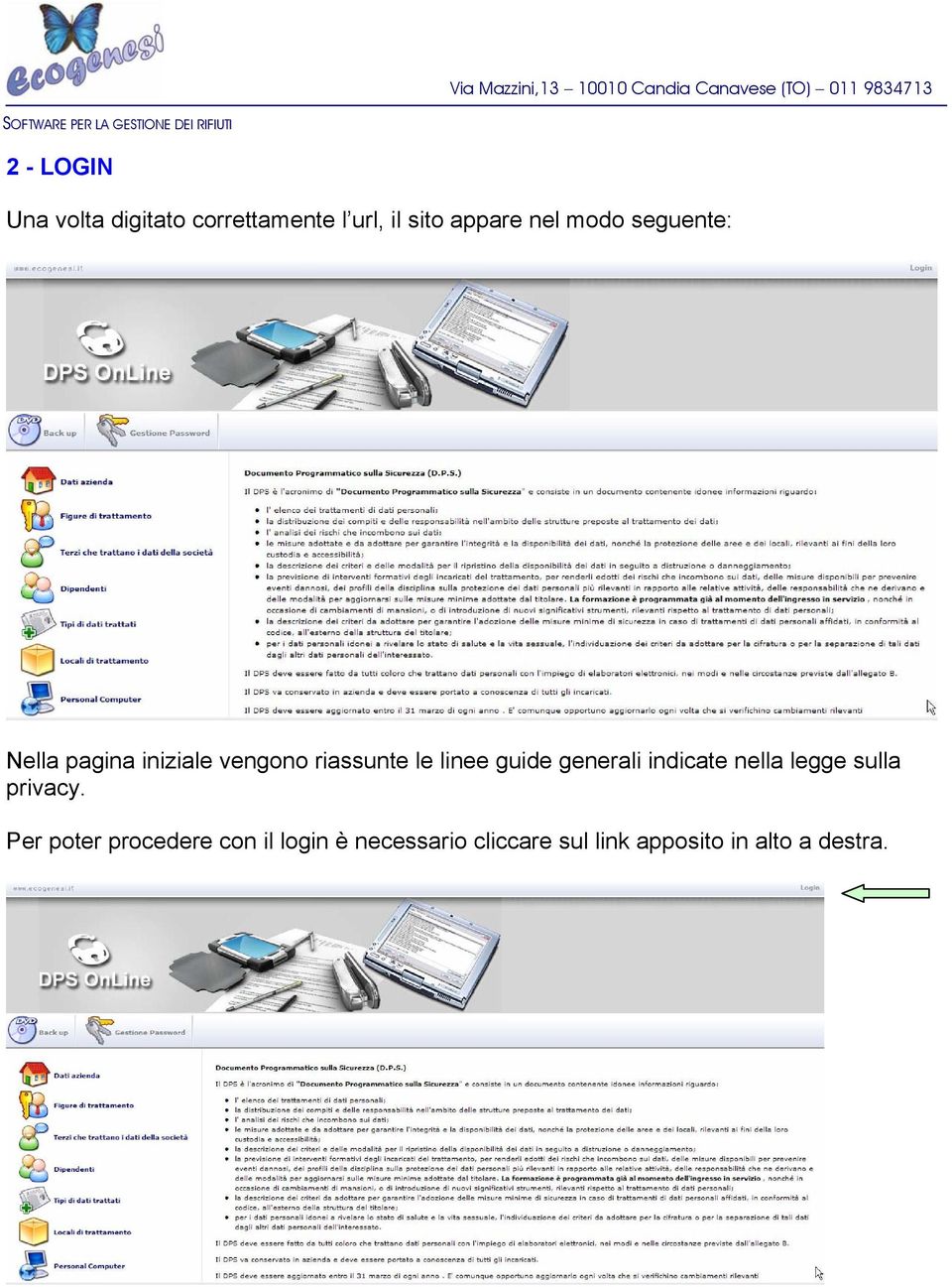 guide generali indicate nella legge sulla privacy.