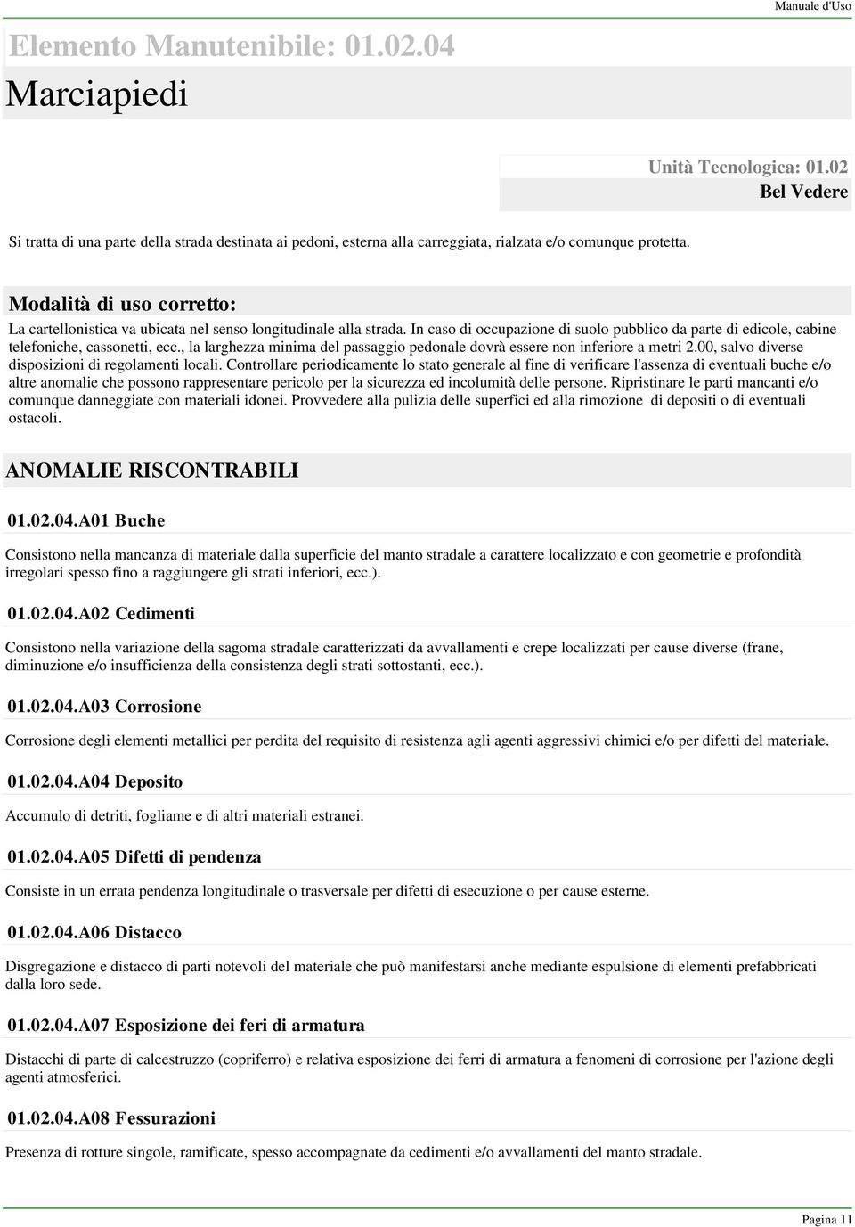 Modalità di uso corretto: La cartellonistica va ubicata nel senso longitudinale alla strada. In caso di occupazione di suolo pubblico da parte di edicole, cabine telefoniche, cassonetti, ecc.