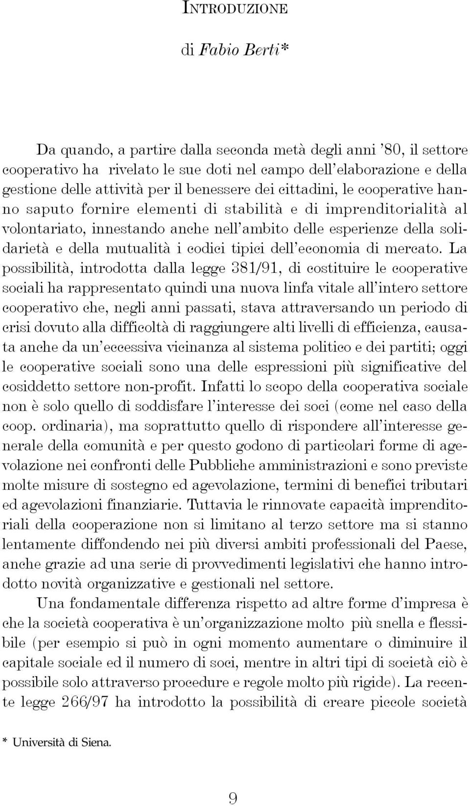 mutualità i codici tipici dell economia di mercato.