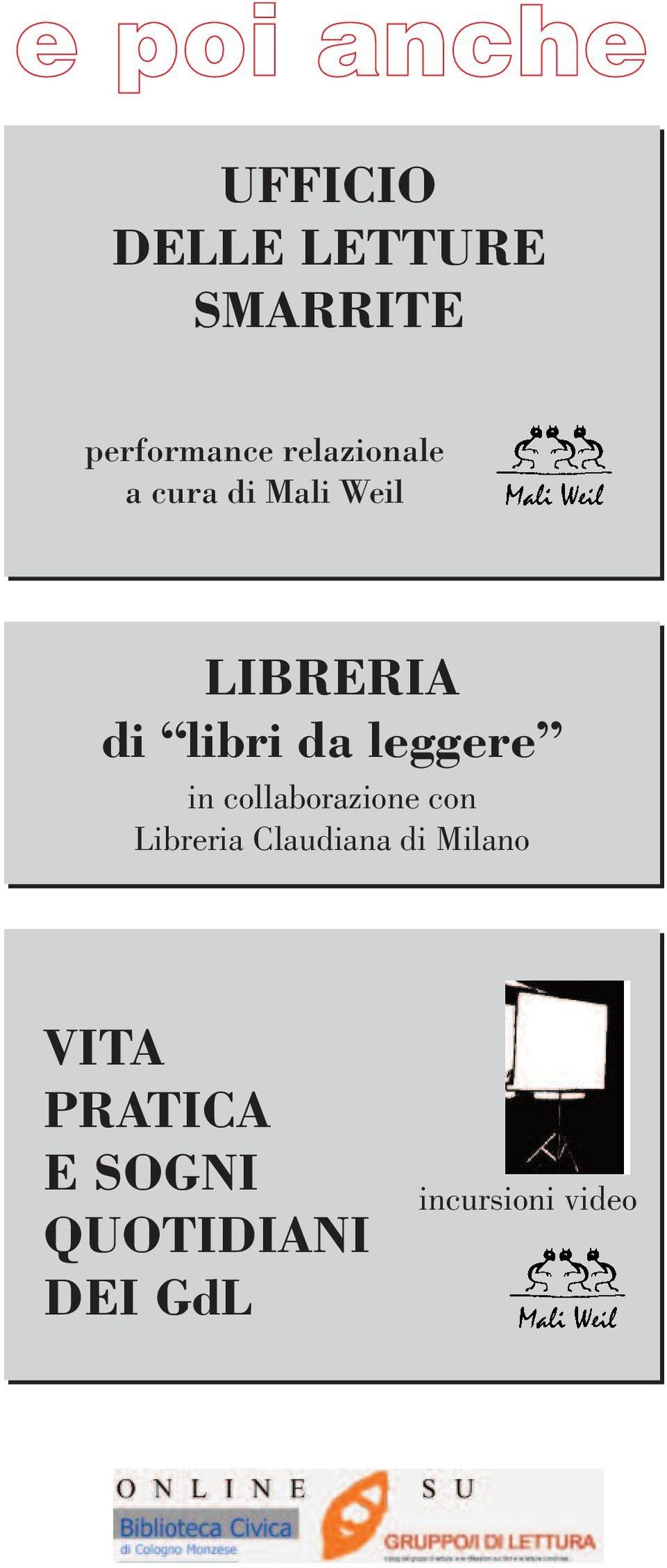 leggere in collaborazione con Libreria Claudiana di