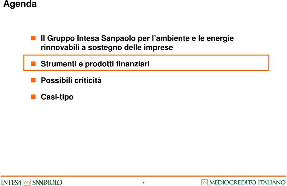 sostegno delle imprese Strumenti e