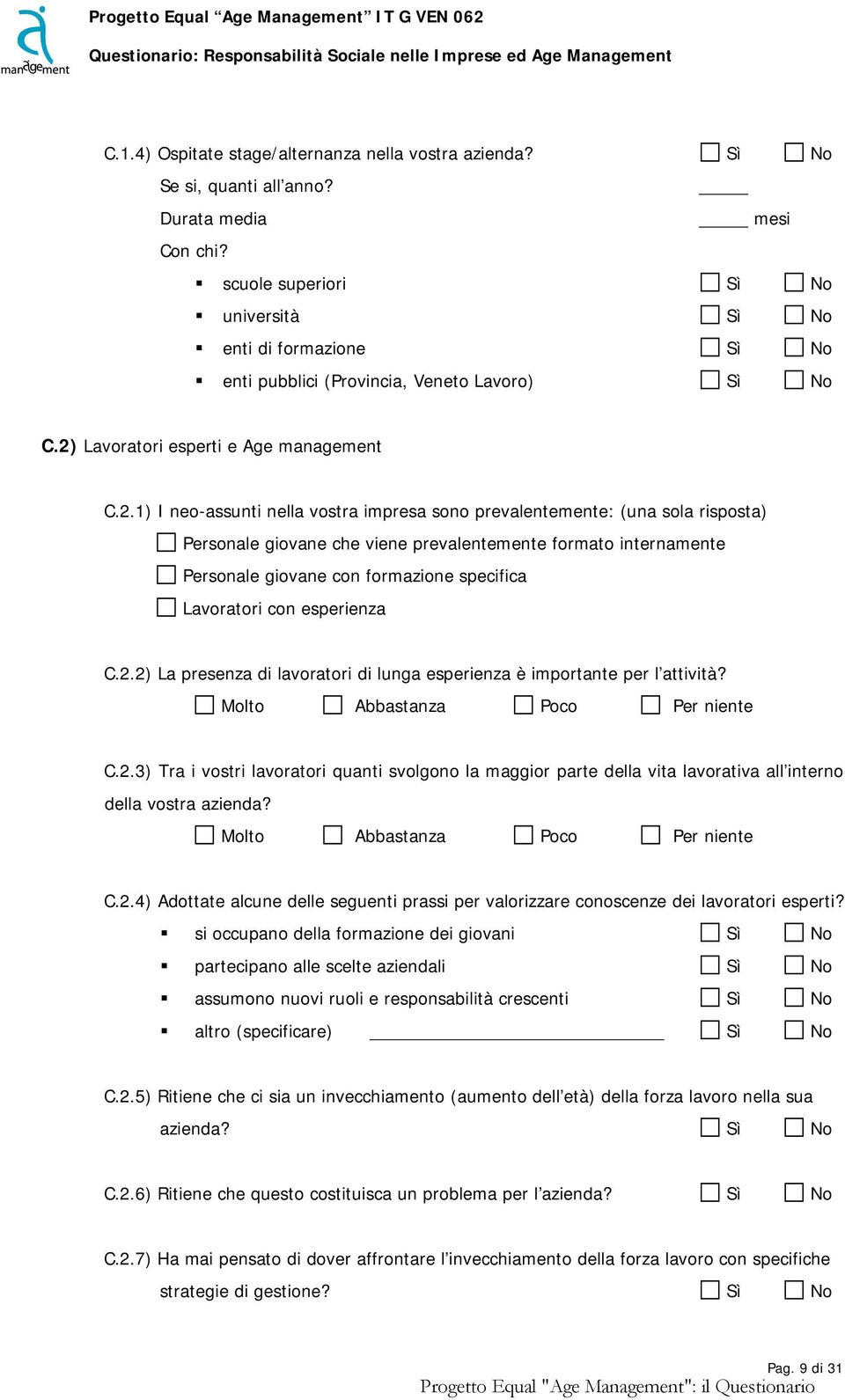 Lavoratori esperti e Age management C.2.