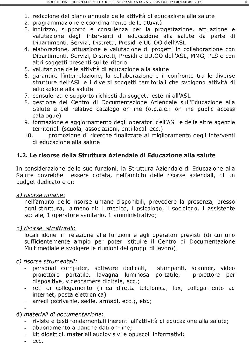 REGIONE CAMPANIA -