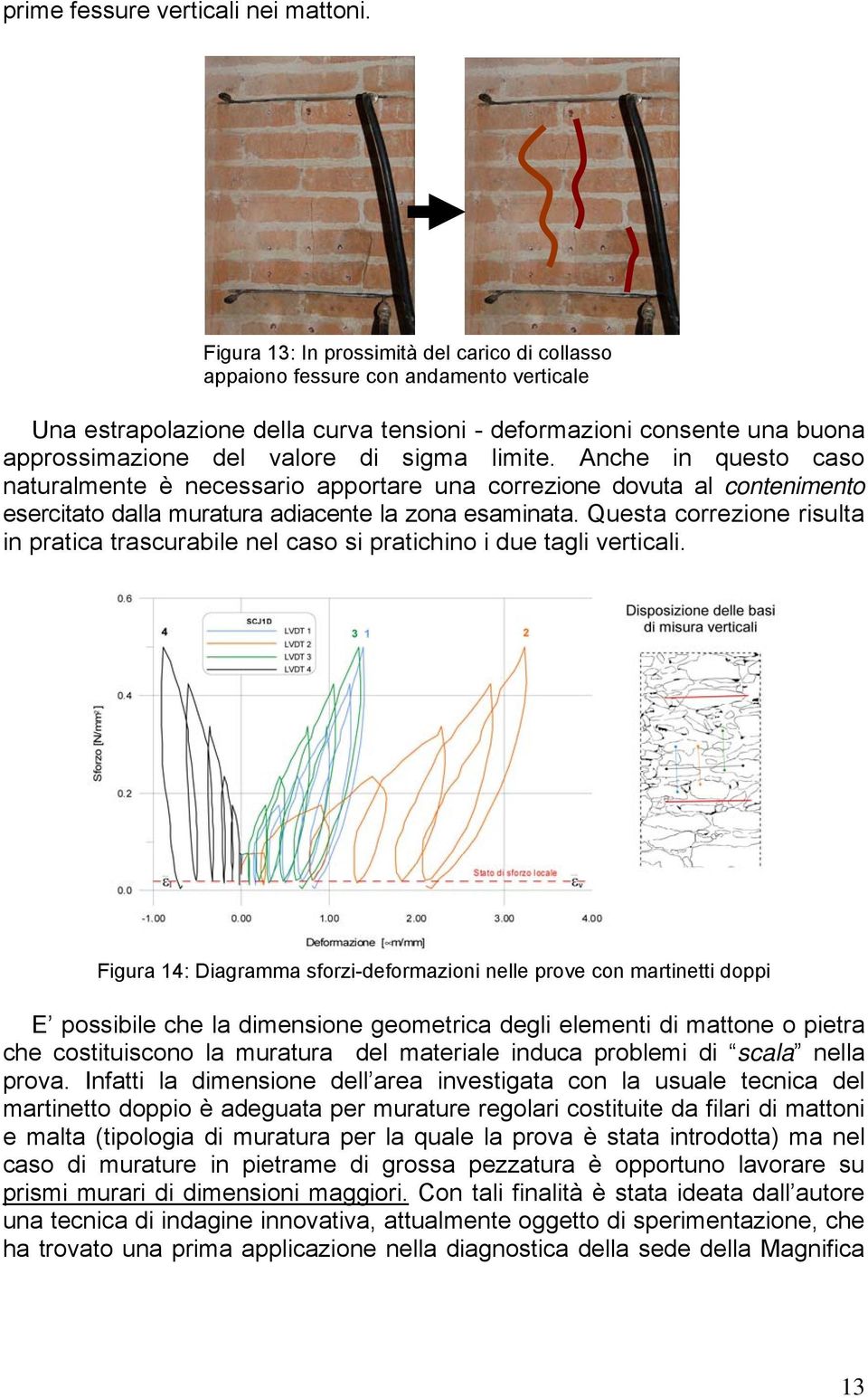 limite. Anche in questo caso naturalmente è necessario apportare una correzione dovuta al contenimento esercitato dalla muratura adiacente la zona esaminata.