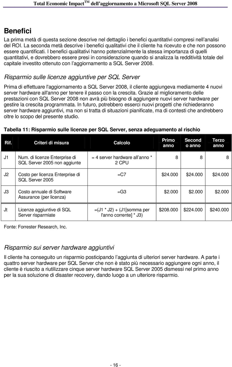 I benefici qualitativi h potenzialmente la stessa importanza di quelli quantitativi, e dovrebbero essere presi in considerazione quando si analizza la redditività totale del capitale investito