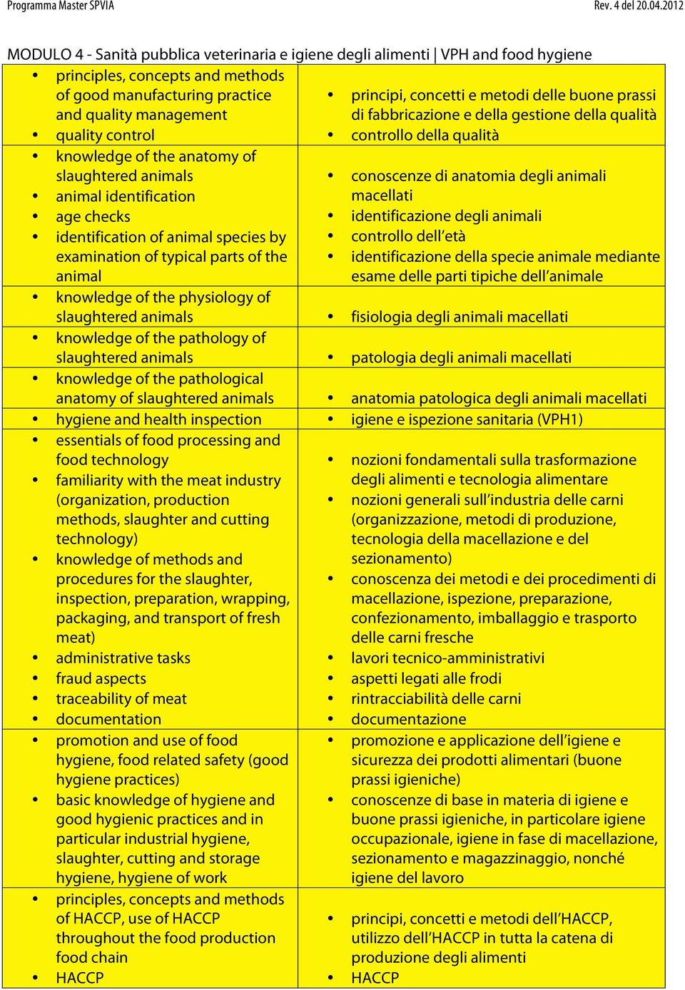 identification of animal species by examination of typical parts of the animal conoscenze di anatomia degli animali macellati identificazione degli animali controllo dell età identificazione della