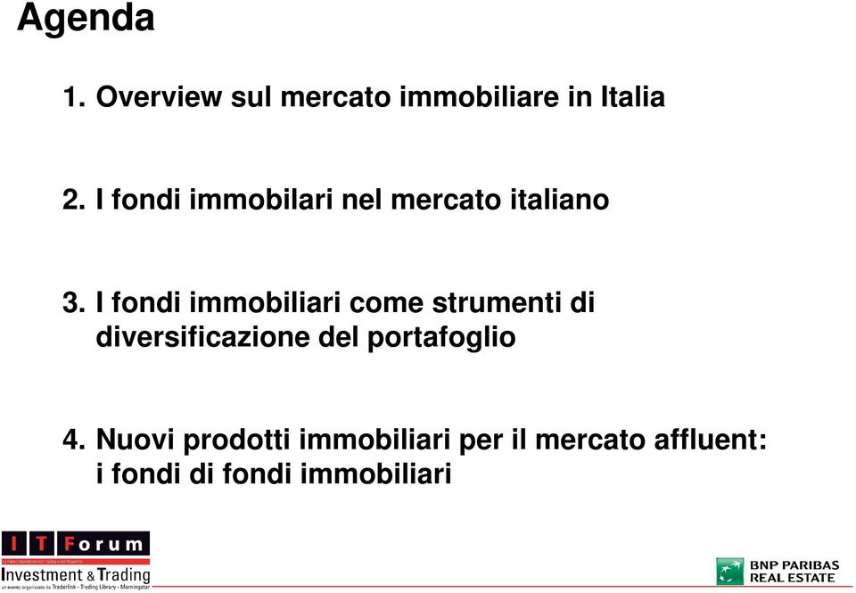 I fondi immobiliari come strumenti di diversificazione del