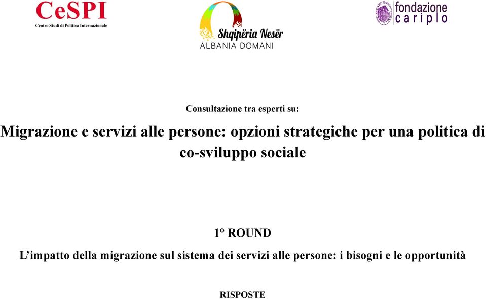 co-sviluppo sociale 1 ROUND L impatto della migrazione sul