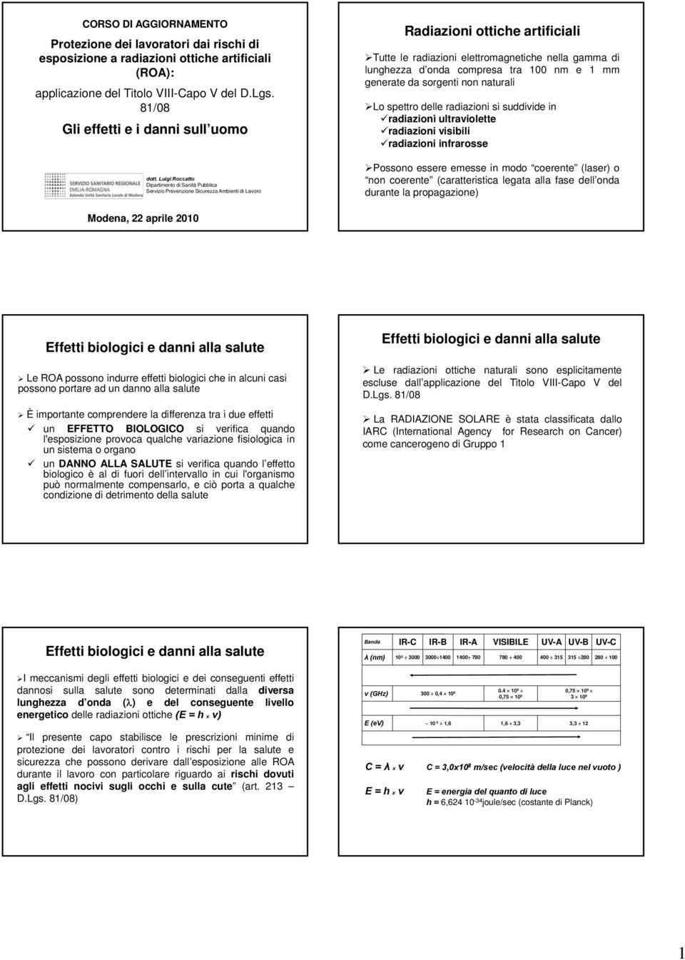 spettro delle radiazioni si suddivide in radiazioni i i ultraviolette l tt radiazioni visibili radiazioni infrarosse dott.