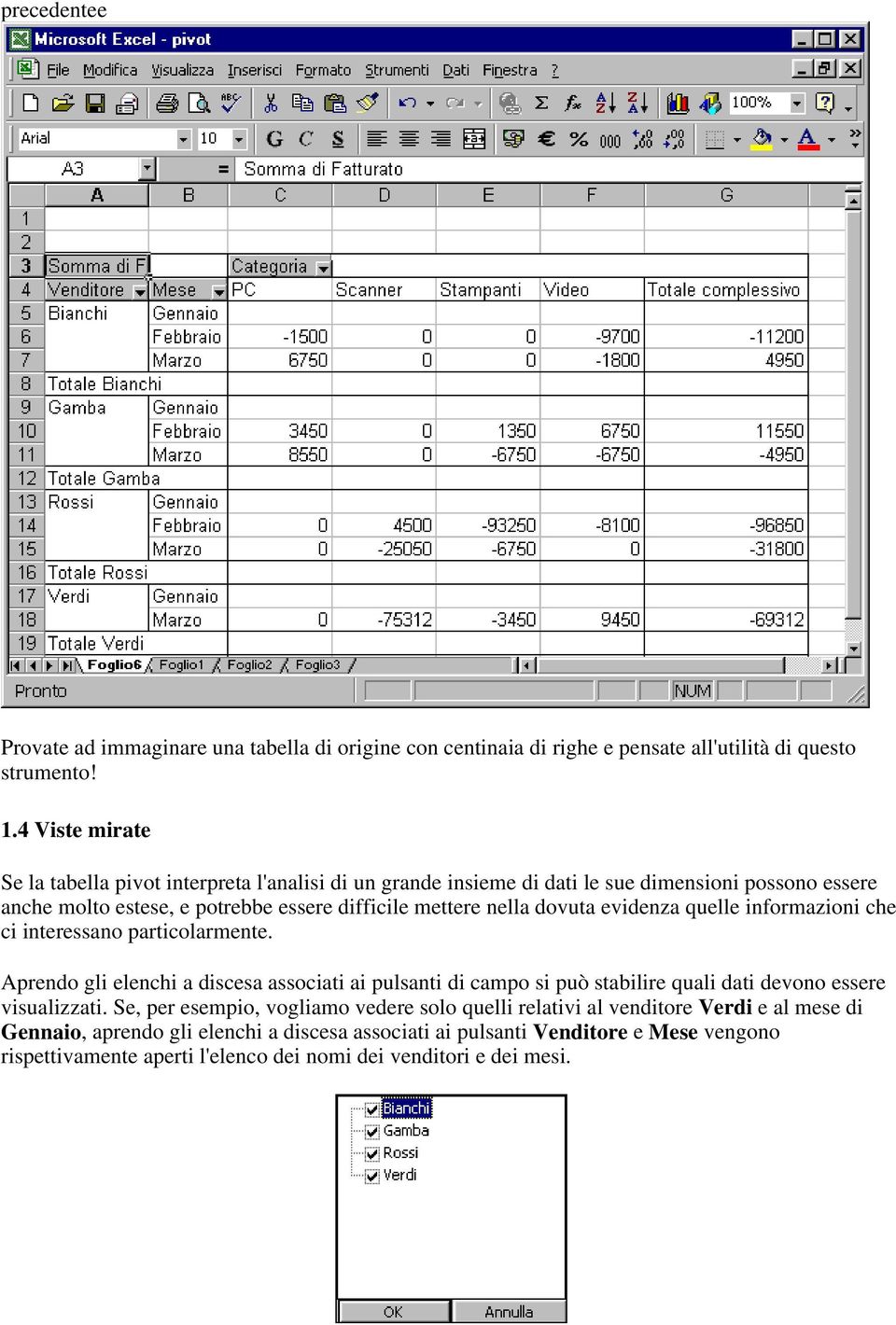 dovuta evidenza quelle informazioni che ci interessano particolarmente.