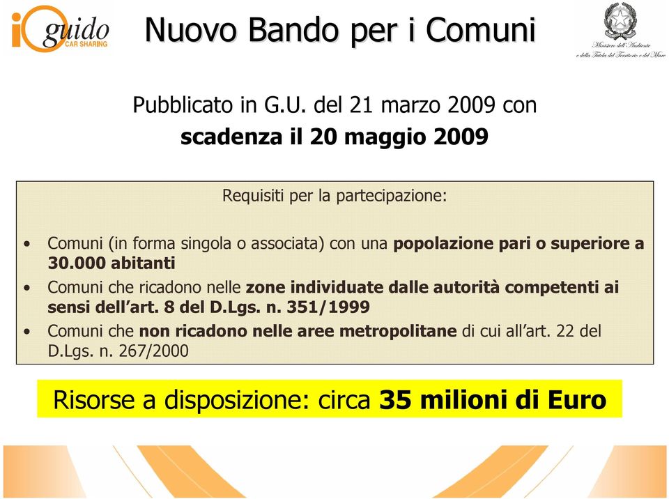 associata) con una popolazione pari o superiore a 30.