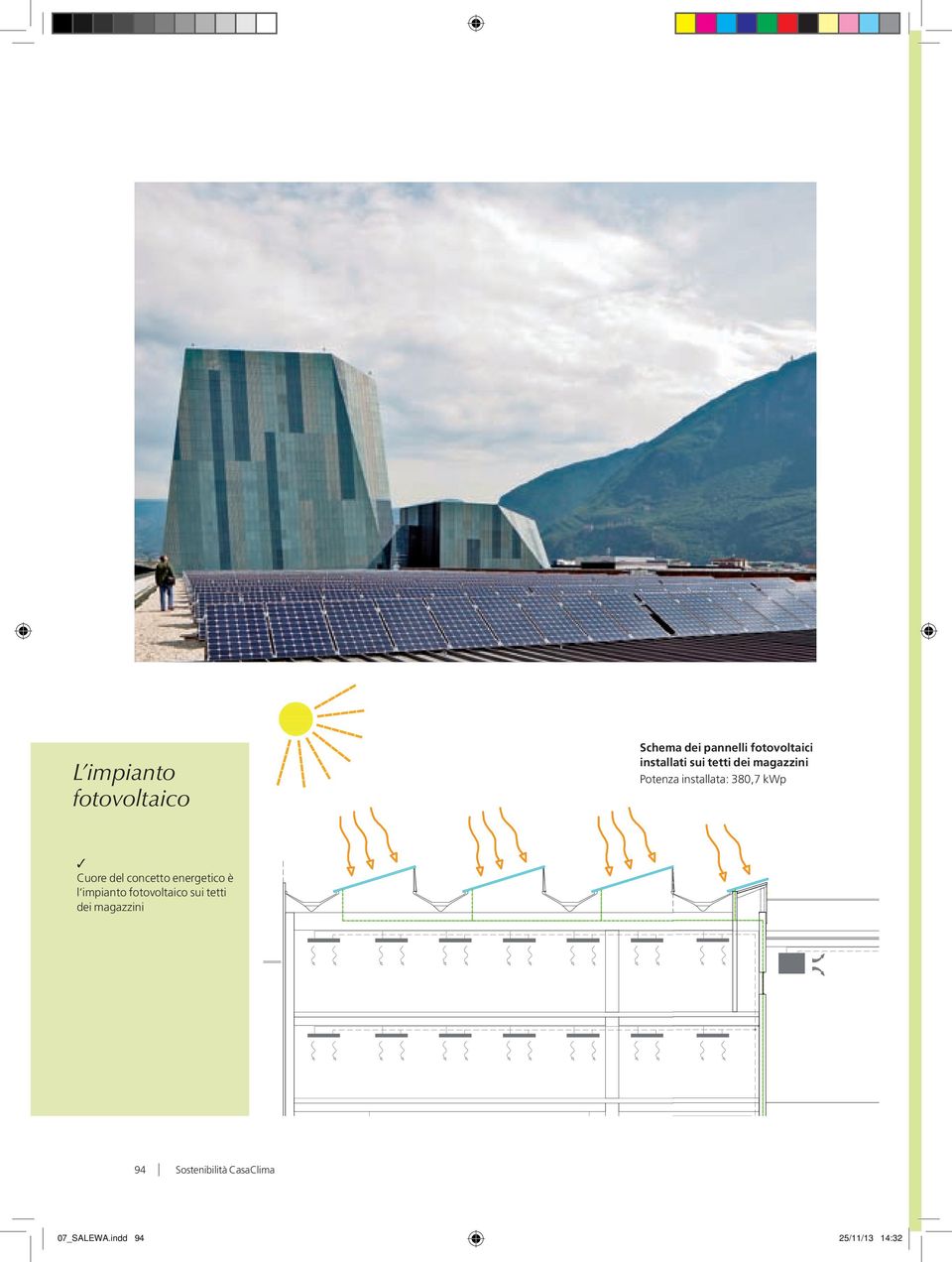 Cuore del concetto energetico è l impianto fotovoltaico sui tetti
