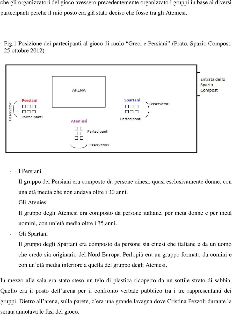 donne, con una età media che non andava oltre i 30 anni. - Gli Ateniesi Il gruppo degli Ateniesi era composto da persone italiane, per metà donne e per metà uomini, con un età media oltre i 35 anni.