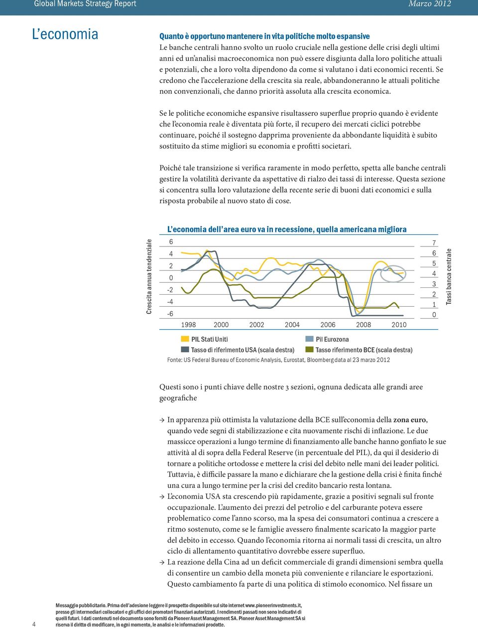 Se credono che l accelerazione della crescita sia reale, abbandoneranno le attuali politiche non convenzionali, che danno priorità assoluta alla crescita economica.