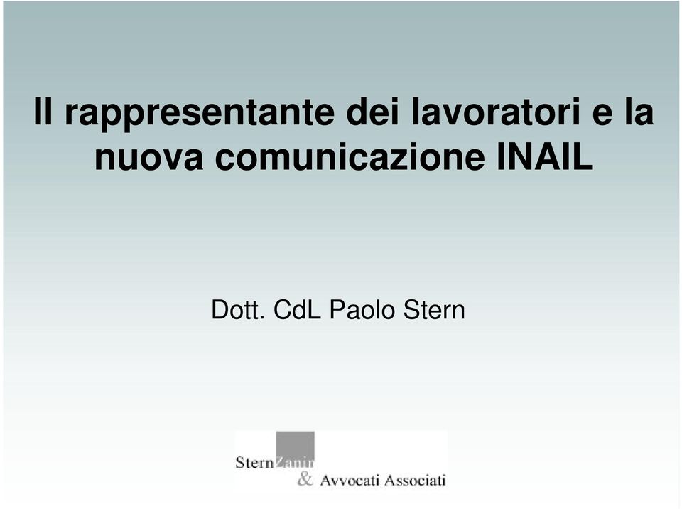 comunicazione INAIL