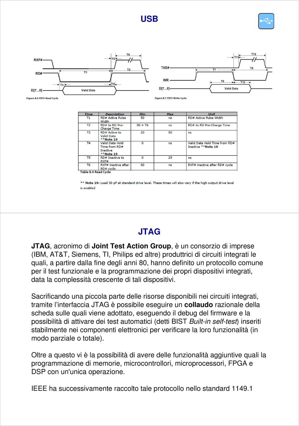 Sacrificando una piccola parte delle risorse disponibili nei circuiti integrati, tramite l interfaccia JTAG è possibile eseguire un collaudo razionale della scheda sulle quali viene adottato,