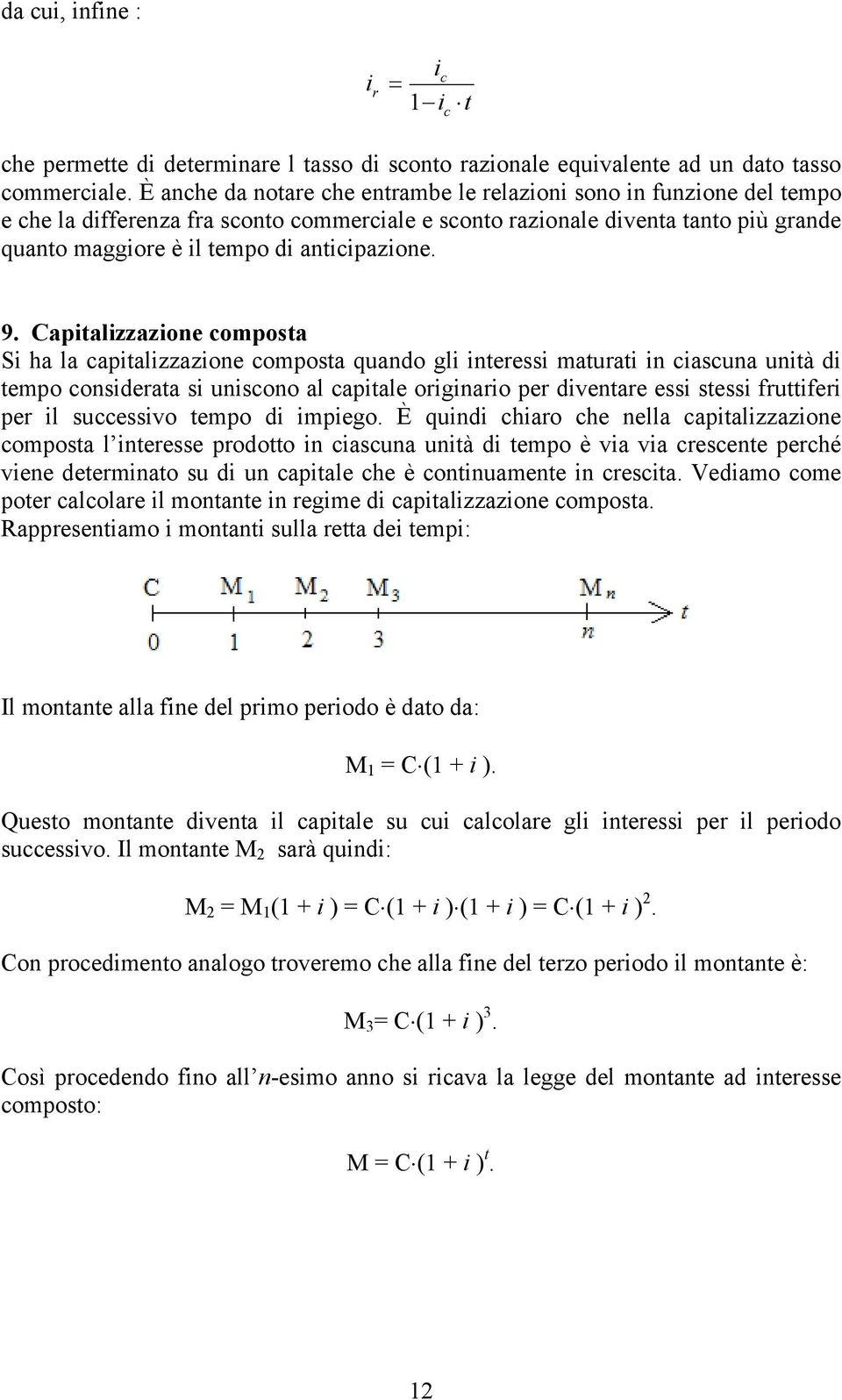 apitalizzazione composta Si ha la capitalizzazione composta quano gli interessi maturati in ciascuna unità i tempo consierata si uniscono al capitale originario per iventare essi stessi fruttiferi