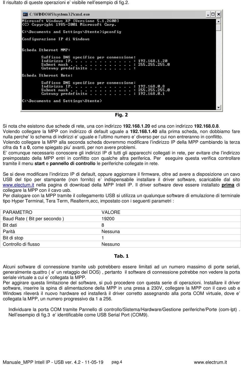 Volendo collegare la MPP alla seconda scheda dovremmo modificare l indirizzo IP della MPP cambiando la terza cifra da 1 a 0, come spiegato piu avanti, per non avere problemi.