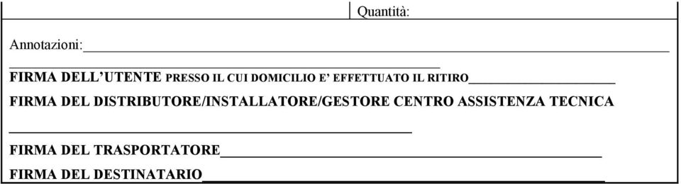 DISTRIBUTORE/INSTALLATORE/GESTORE CENTRO