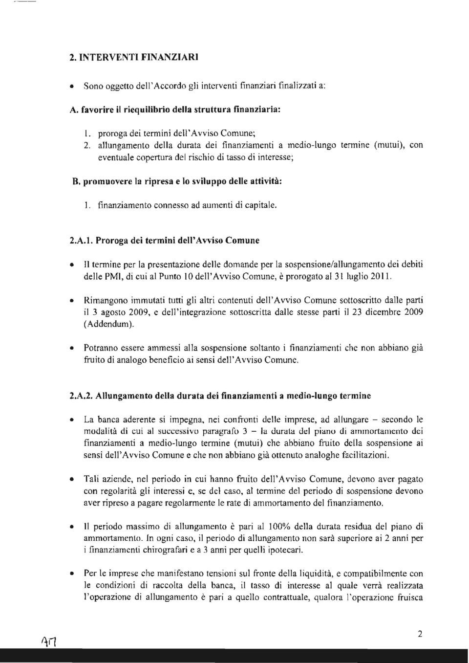 finanziamento connesso ad aumenti di capitale