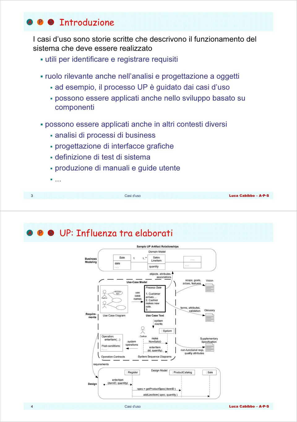 essere applicati anche nello sviluppo basato su componenti possono essere applicati anche in altri contesti diversi analisi di processi di