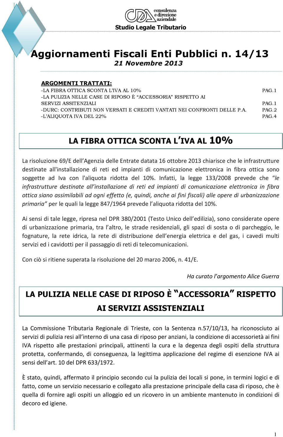 VANTATI NEI CONFRONTI DELLE P.A. -L ALIQUOTA IVA DEL 22% PAG.1 PAG.1 PAG.2 PAG.