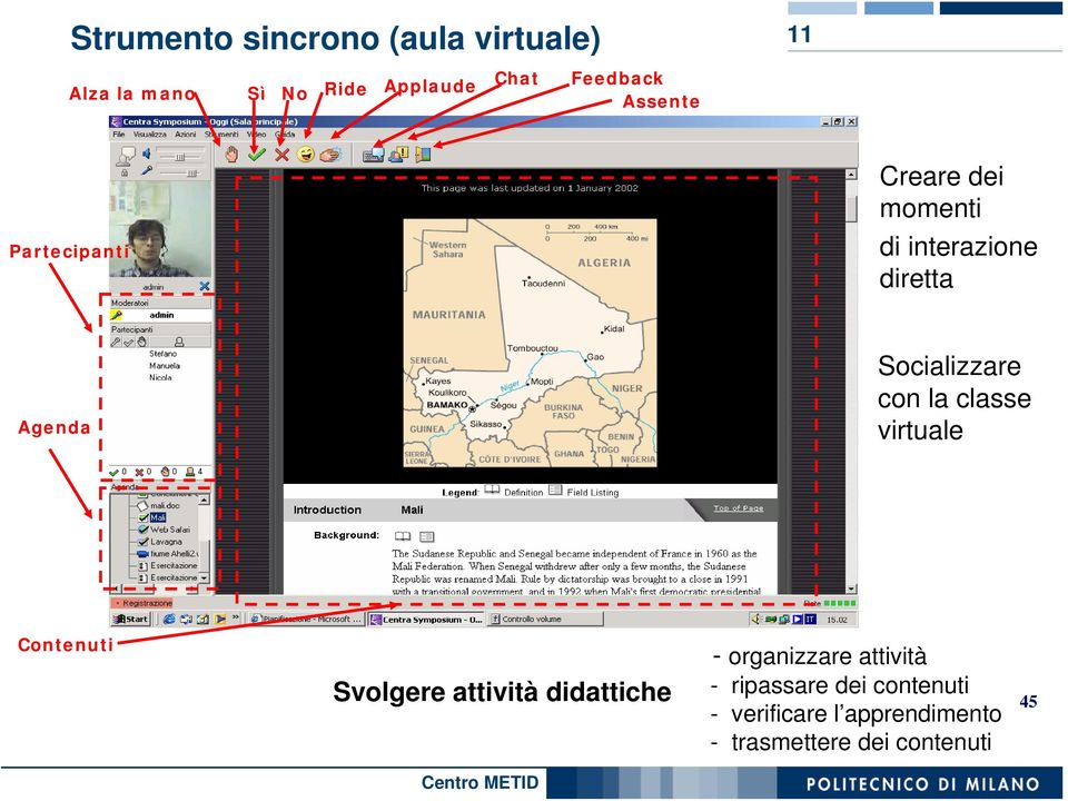 con la classe virtuale Contenuti Svolgere attività didattiche - organizzare attività