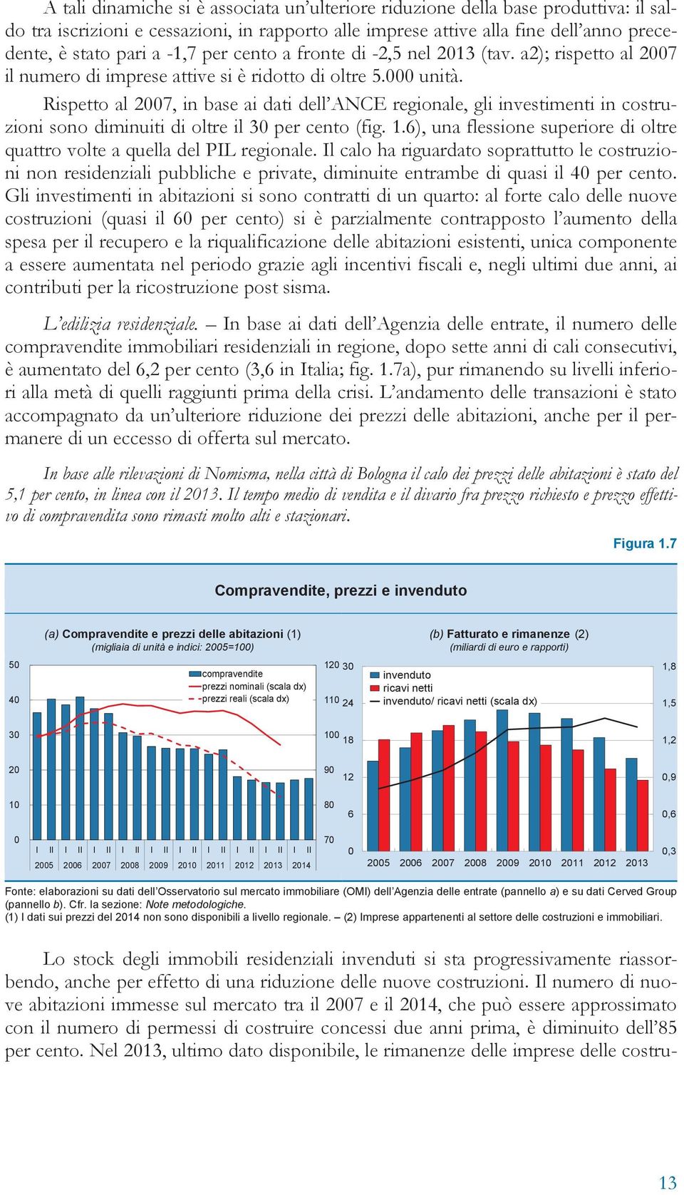 Rispetto al 27, in base ai dati dell ANCE regionale, gli investimenti in costruzioni sono diminuiti di oltre il 3 per cento (fig. 1.