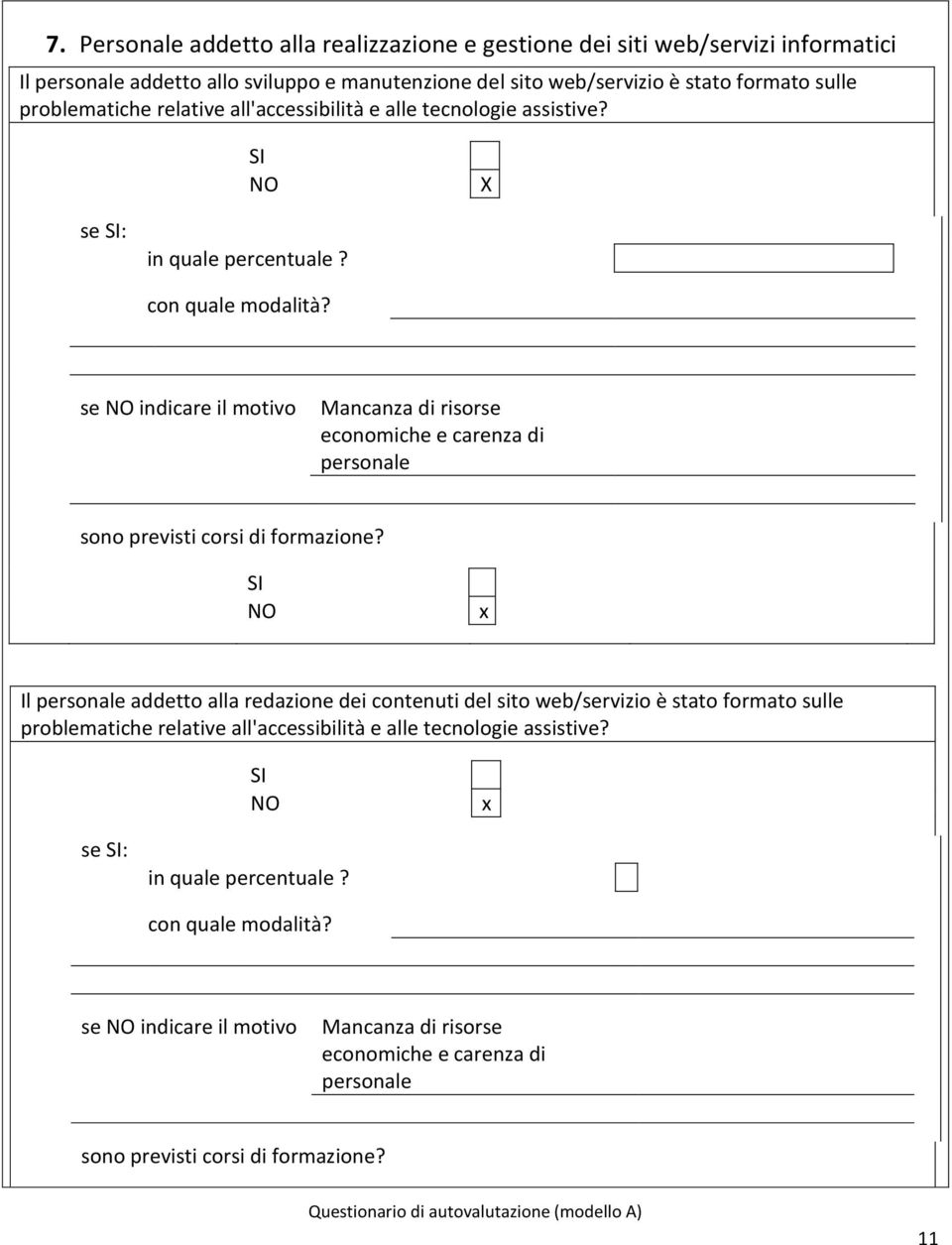 se indicare il mtiv Mancanza di risrse ecnmiche e carenza di persnale sn previsti crsi di frmazine?