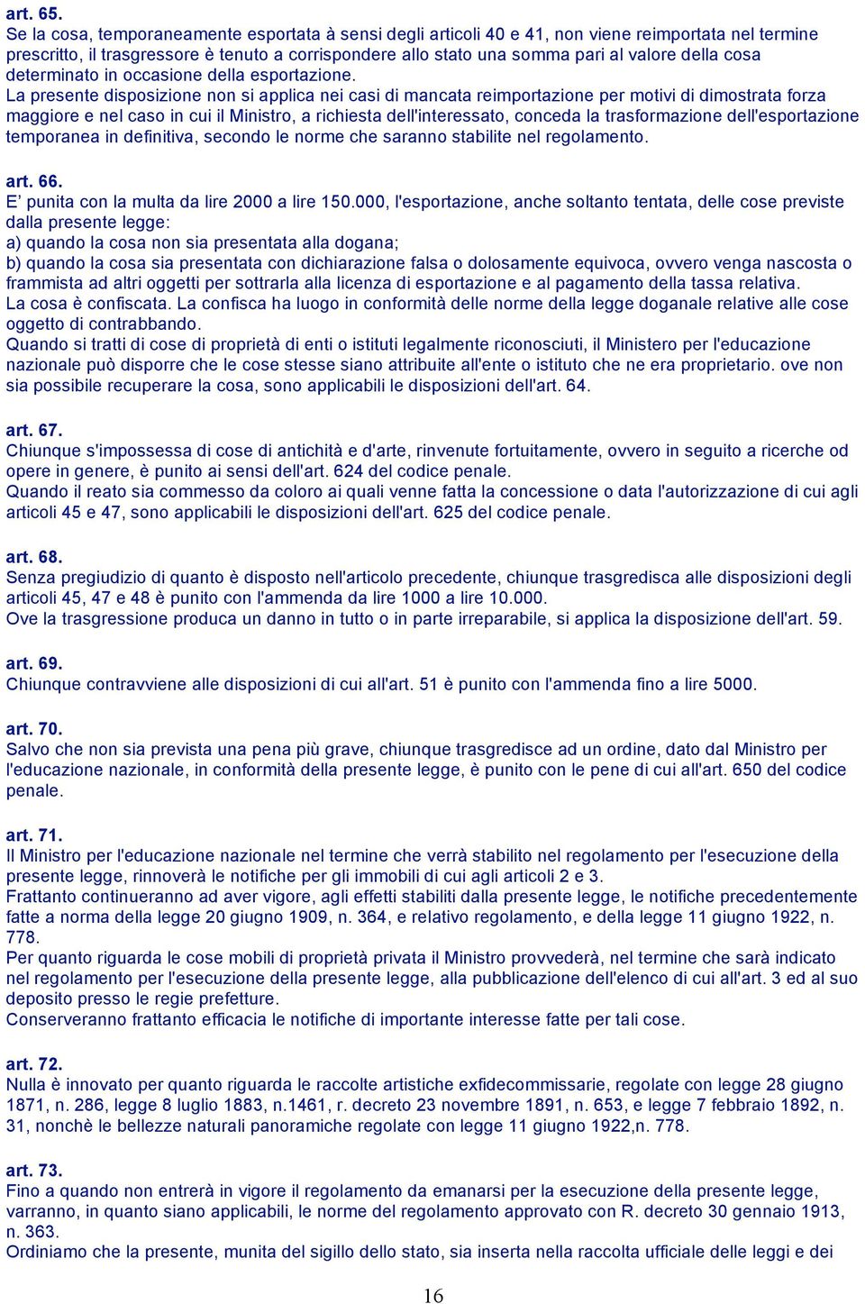 cosa determinato in occasione della esportazione.