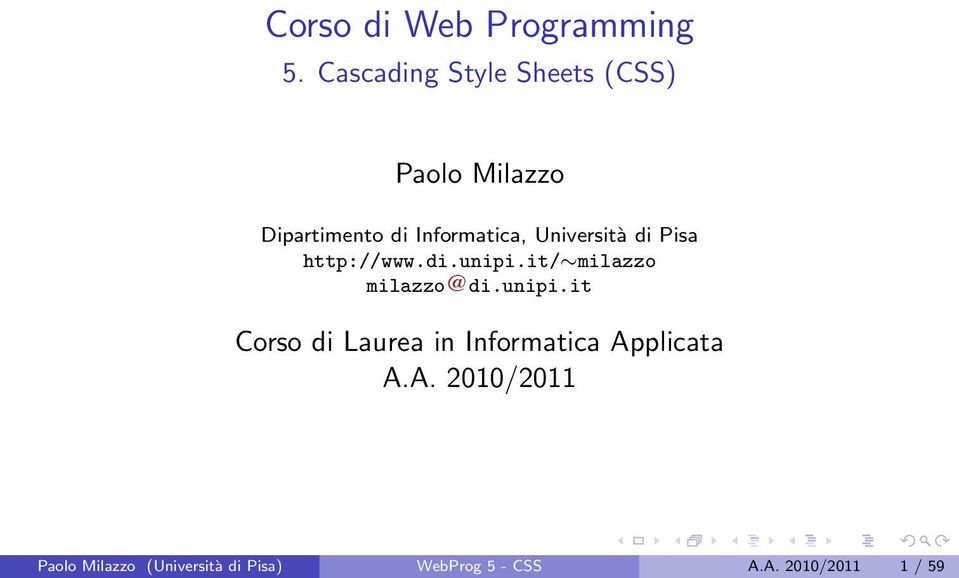 Università di Pisa http://www.di.unipi.