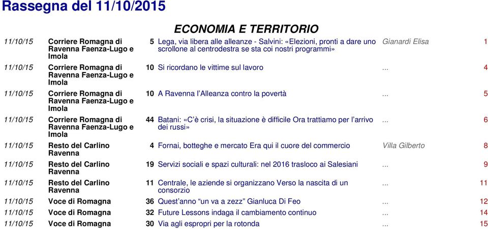 libera alle alleanze - Salvini: «Elezioni, pronti a dare uno scrollone al centrodestra se sta coi nostri programmi» Gianardi Elisa 1 10 Si ricordano le vittime sul lavoro.