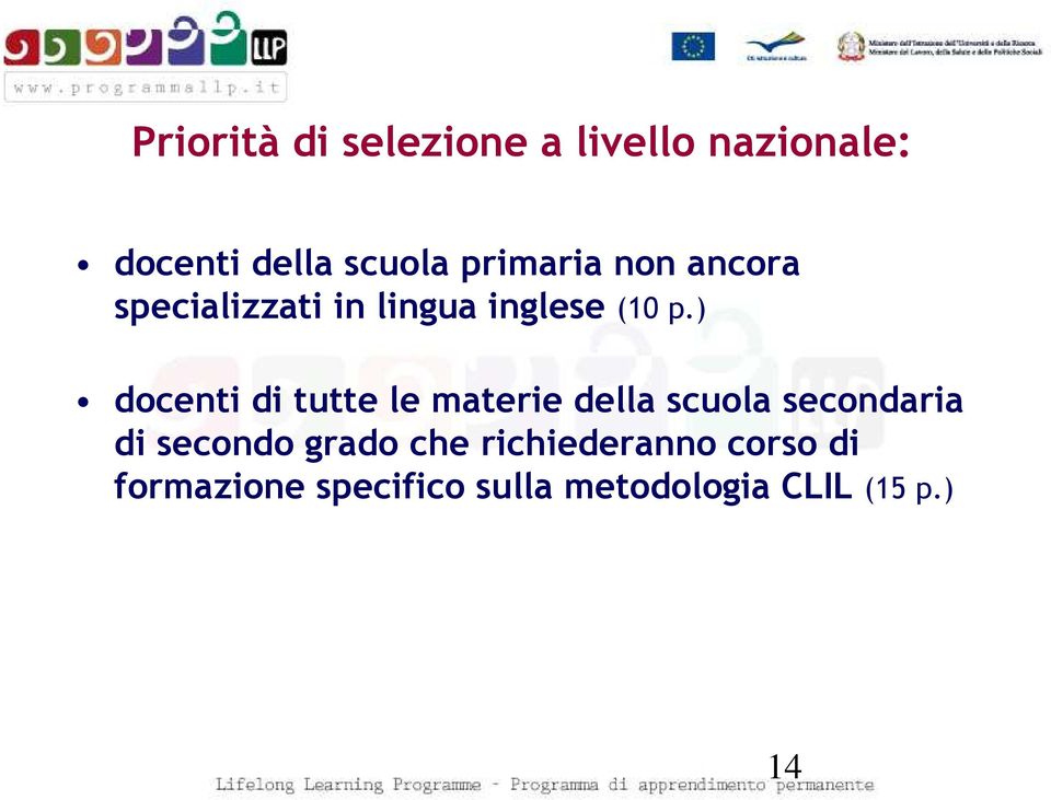 ) docenti di tutte le materie della scuola secondaria di secondo